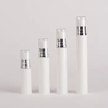 15 мл бял пластмасов безвоздушная бутилка сребърен помпа прозрачен капак лосион/емулсия/серум/копър за очите си тонален крем козметична опаковка