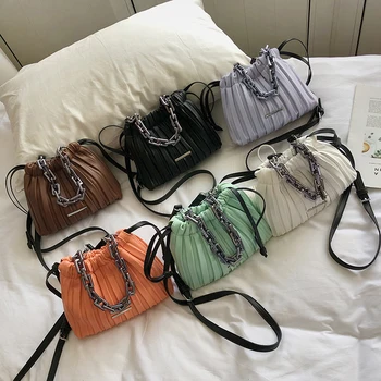 2021 Bag-чанта за съвсем малък с Дебела Верига, Чанта през Рамо, Луксозна Марка Дамски Малка Чанта, Маркови Дизайнерски Дамски Чанти
