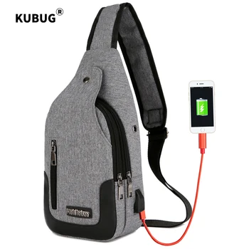 KUBUG, Нова дамски Нагрудная Чанта на Рамото в корейски стил, Градинска Ежедневна Чанта на Рамото за Жени, Зареждане чрез USB, Многофункционални Пакети