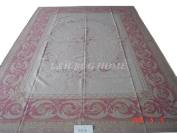 Безплатна доставка 11.7'X18.6'Aubusson килими Бежово и мадленский Френски стил килими на Цветя проектиране големи килими