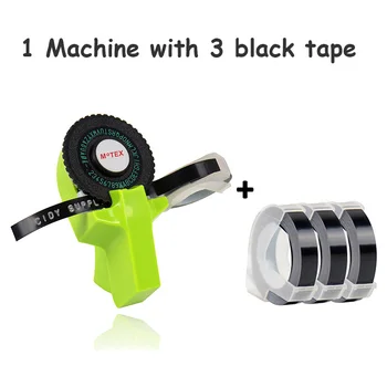Зелен MoTex E101 labeller машина пишеща машина за печат на етикети за принтер, съвместима с dymo 3D релефни Ленти labeller машина