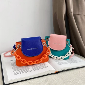 Летни Контрастни Цветни Мини Чанта през Рамо за Жените, Мини Чанта през Рамо, Портмонета и Чанти на Веригата за Момичета, Дизайнерски Чанти