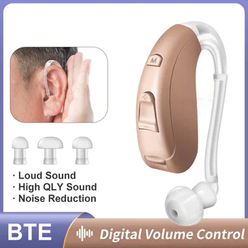Нов Слухов Апарат BTE Невидими Слухови Апарати За Глухота Безжичен Портативен Усилвател на Звука За по-Възрастните Хора, Дигитален Слухов Апарат Audifonos