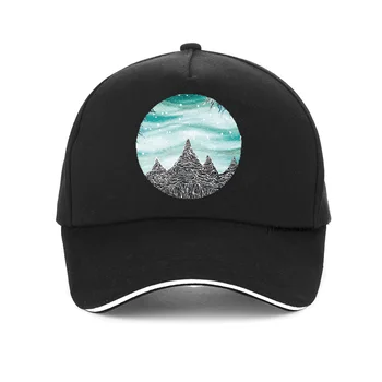 Нова шапка с принтом планински връх, Мъжки Шапки за отдих на открито, Регулируем шапка в стил хип-Хоп, 100% Памук, Дамски, Мъжки шапки
