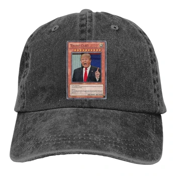Регулируема Однотонная Бейзболна шапка Trump Card От Промит Памук Yu-Gi-Oh! Дуэльные Връзки Магически Игри С Карти Спортна Дамска Шапка