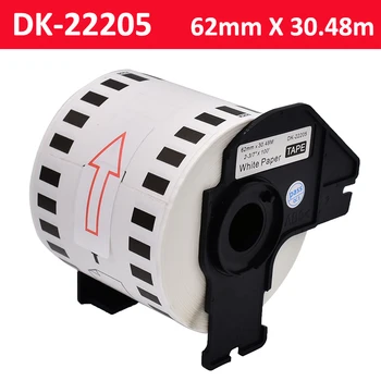 Термобумага DK-22205 DK22205 DK22205 Издател DK-2205 DK2205 се използва за Brother Label Maker QL-580N, QL-650TD