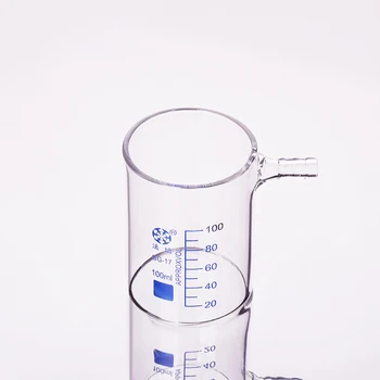 Чаша FAPEI в по-ниска форма, с горната тръба, Без чучур, с Капацитет от 100 мл, Чаша с трубочками, Лабораторни чаша